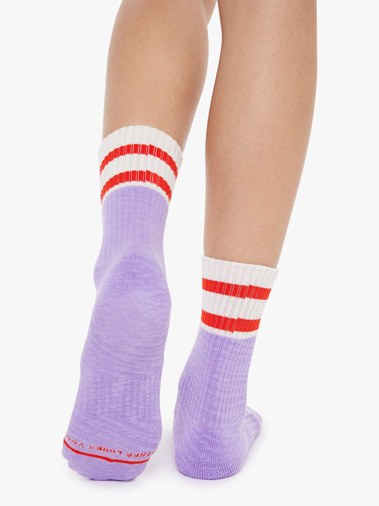 From the brand MOTHER Women's Baby Steps Socks in Folk Star Ladybird - abigail fashion