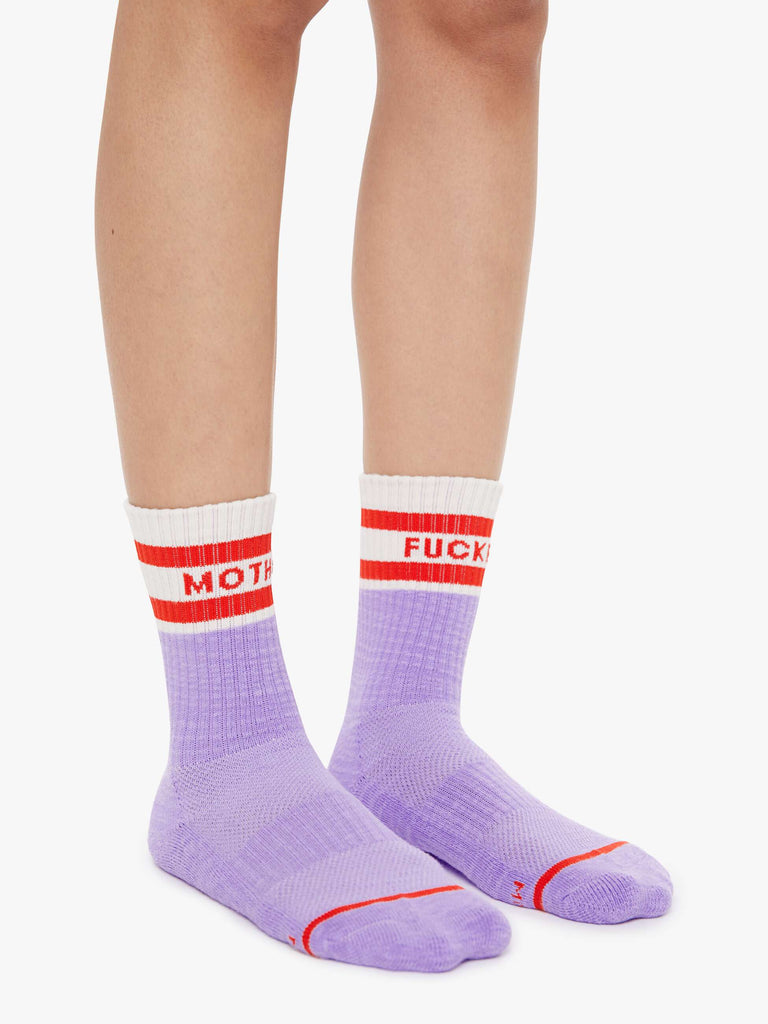 From the brand MOTHER Women's Baby Steps Socks in Folk Star Ladybird - abigail fashion