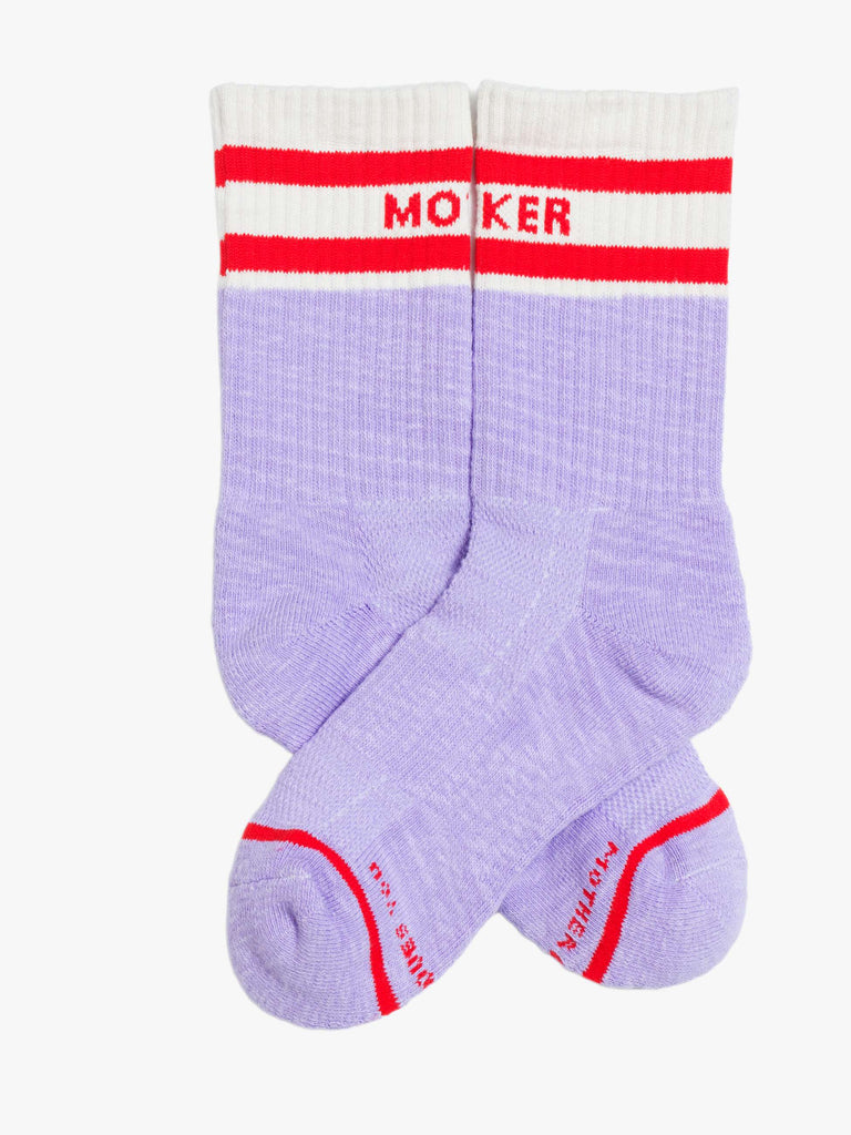 From the brand MOTHER Women's Baby Steps Socks in Folk Star Ladybird - abigail fashion