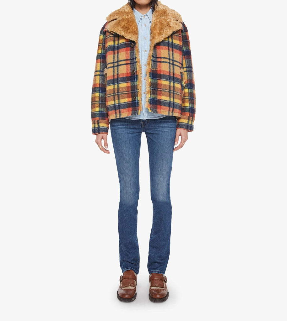 From the brand MOTHER Women's The After School Special Boxy Jacket in Strike A Chord - abigail fashion