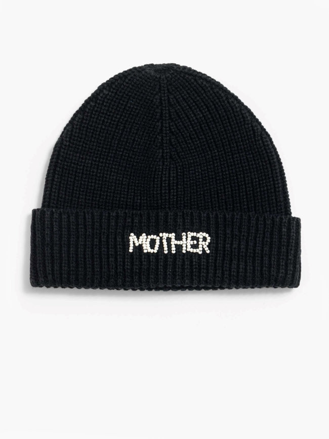 From the brand MOTHER Women's The Beanie in Black - abigail fashion