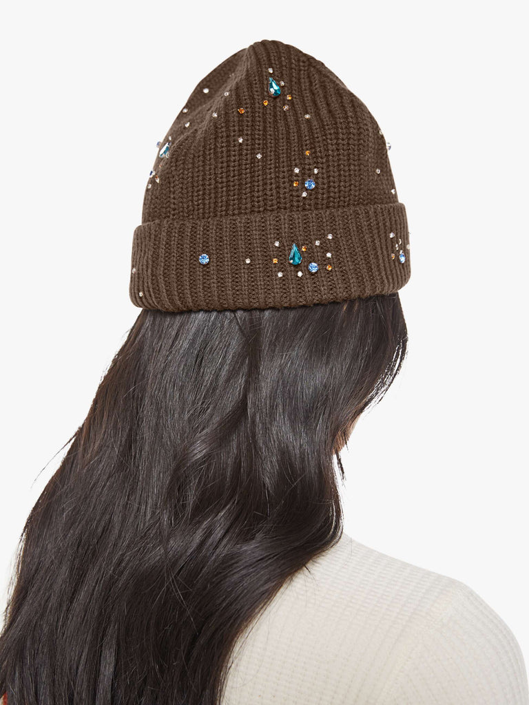 From the brand MOTHER Women's The Beanie in Brown - abigail fashion