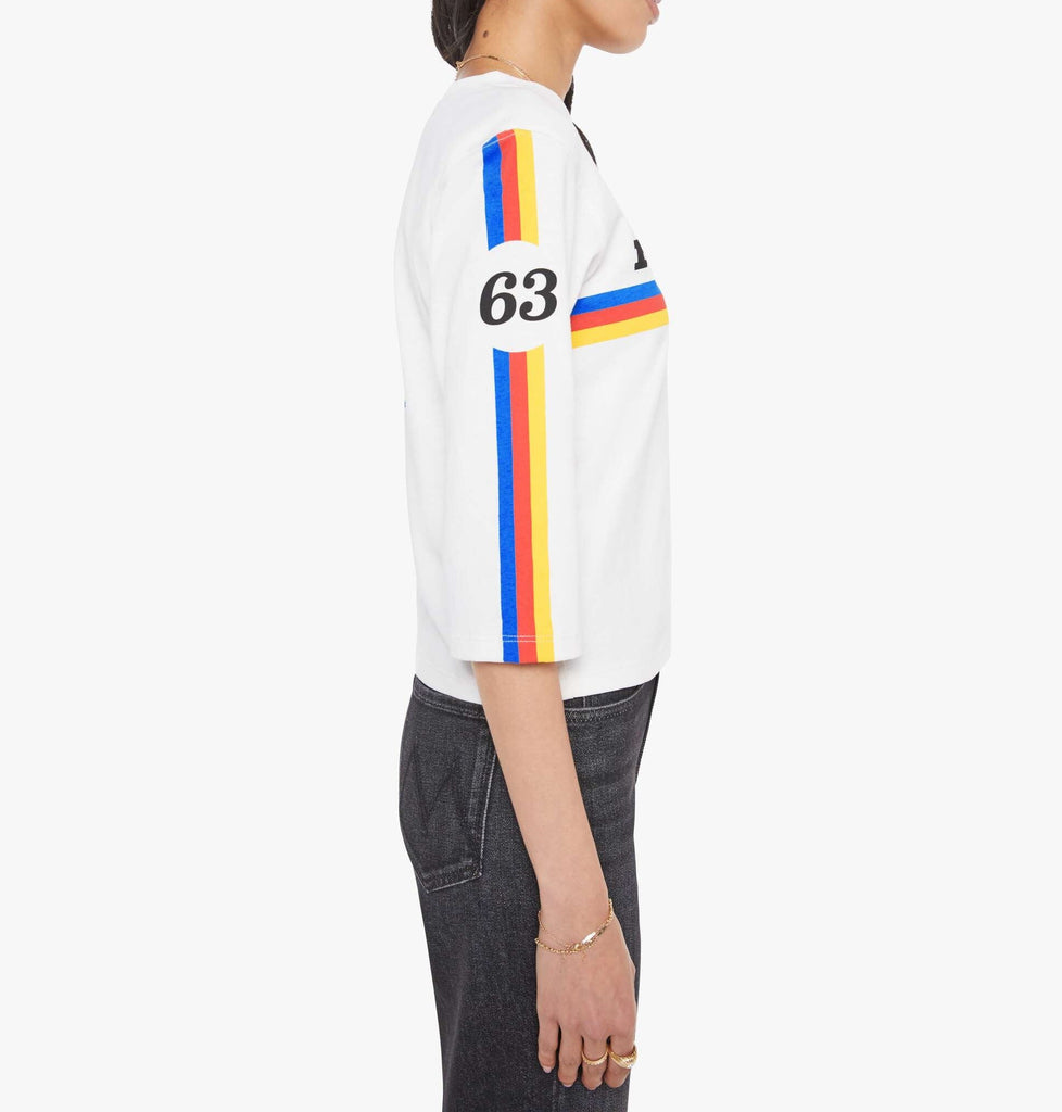 From the brand MOTHER Women's The Better Half Crewneck Tee in MOTHER 63 - abigail fashion