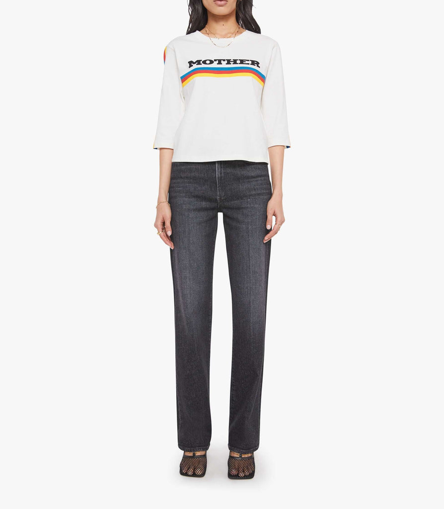 From the brand MOTHER Women's The Better Half Crewneck Tee in MOTHER 63 - abigail fashion