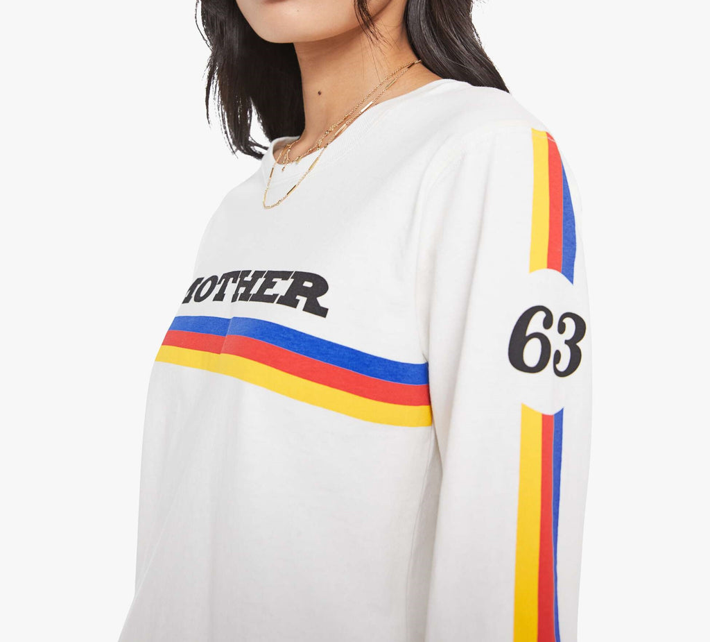 From the brand MOTHER Women's The Better Half Crewneck Tee in MOTHER 63 - abigail fashion