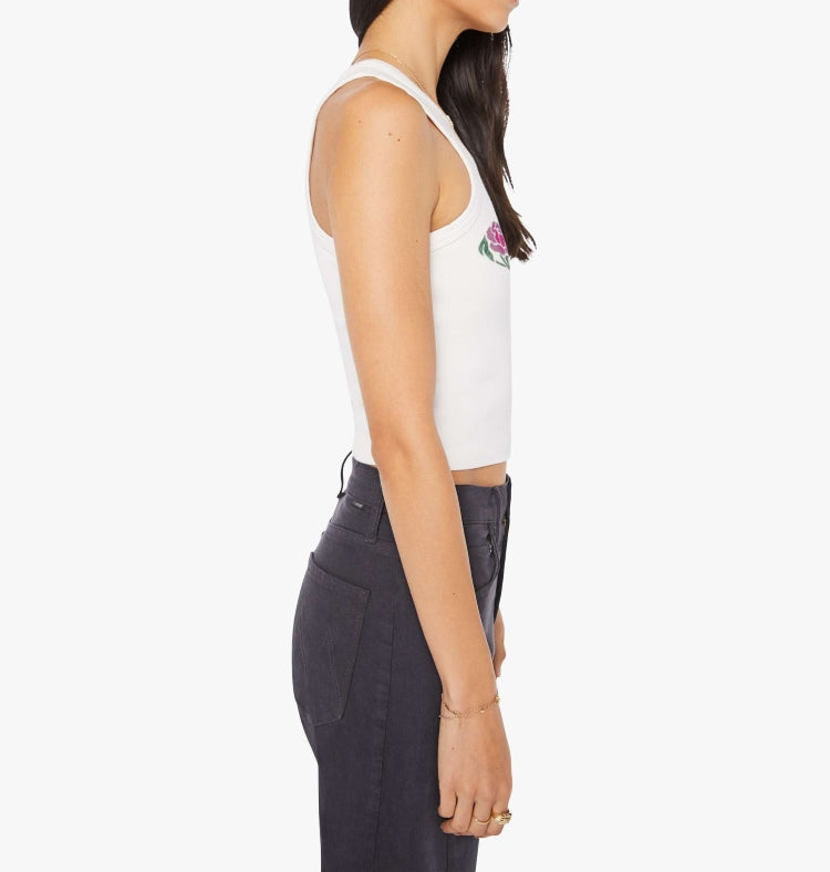 From the brand MOTHER Women's The Chin Ups Chop Cropped Tank in Nouveau Mother - abigail fashion