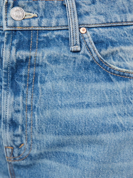 From the brand MOTHER Women's The Dodger Flood Jeans in That's All Folks - abigail fashion