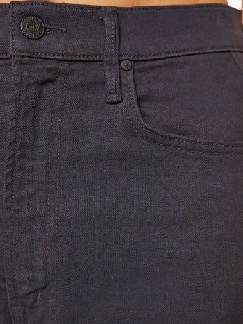 From the brand MOTHER Women's The Half-Pipe Flood High-Waisted Pant in Faded Black - abigail fashion