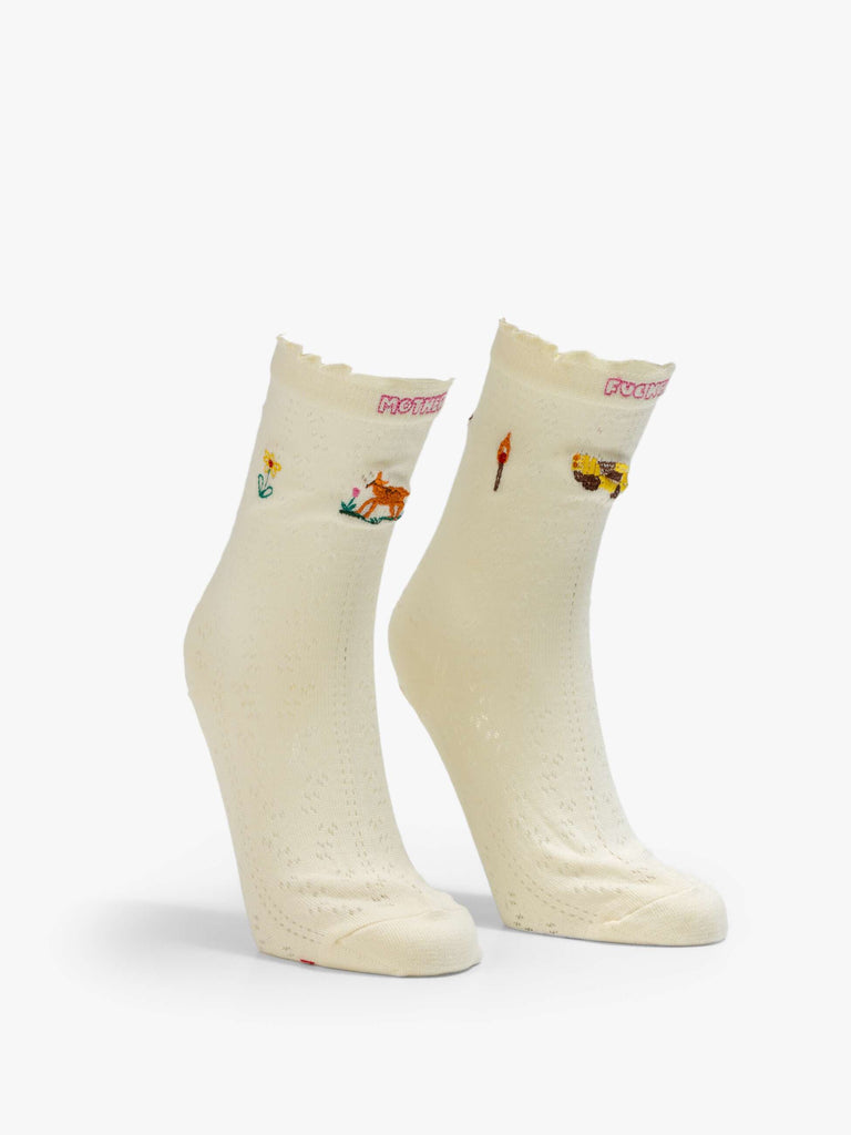 From the brand MOTHER Women's The Half Step Socks in In The Wild - abigail fashion