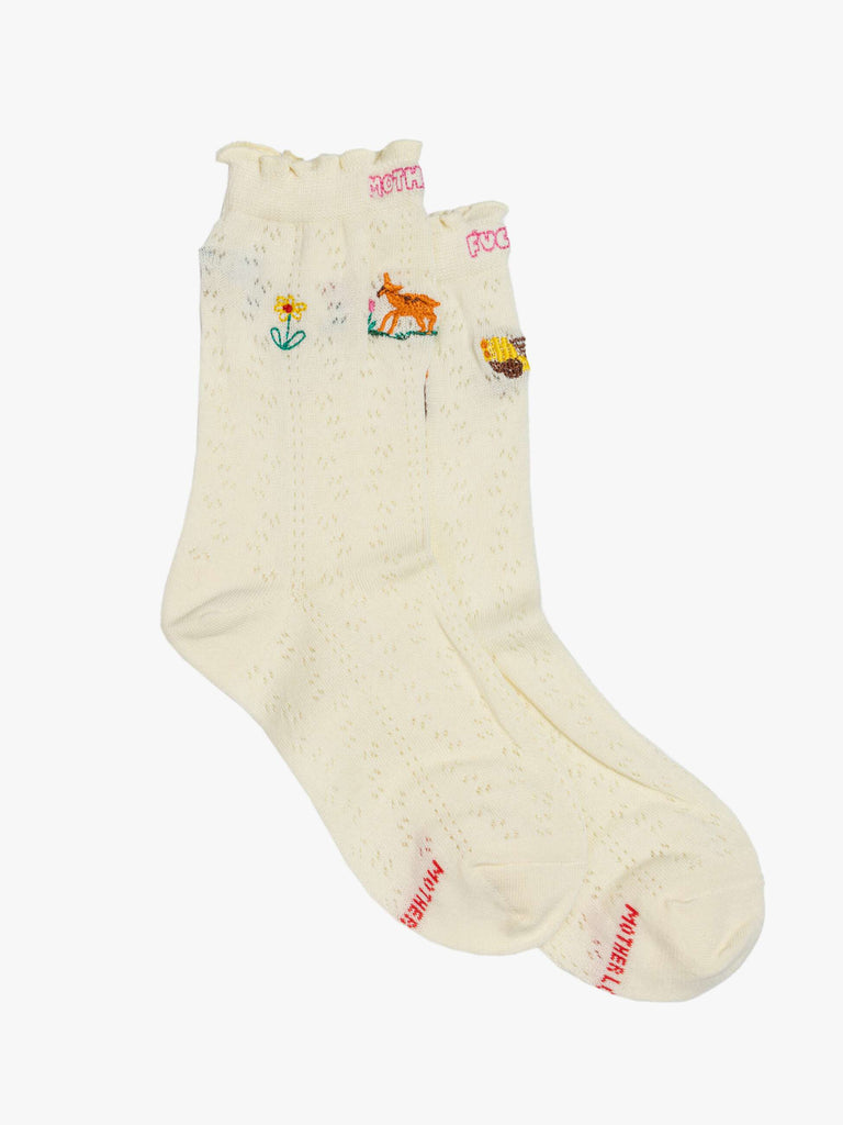 From the brand MOTHER Women's The Half Step Socks in In The Wild - abigail fashion
