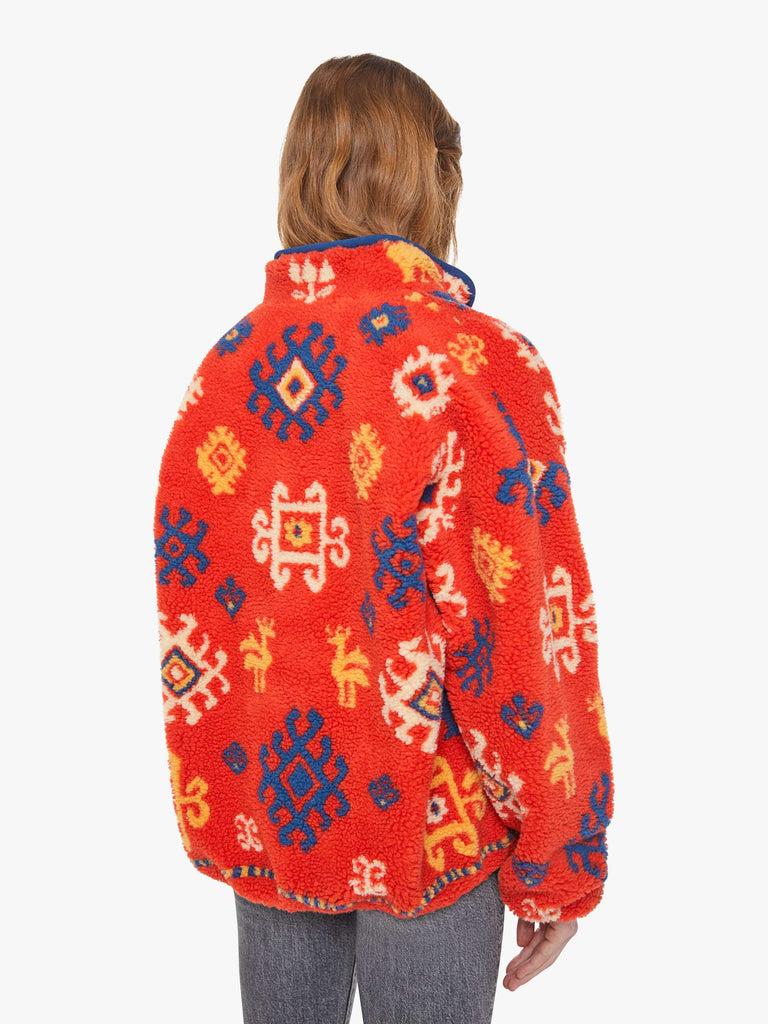 From the brand MOTHER Women's The Heat Lamp Fleece Sweater Jacket in Sing For Your Supper - abigail fashion