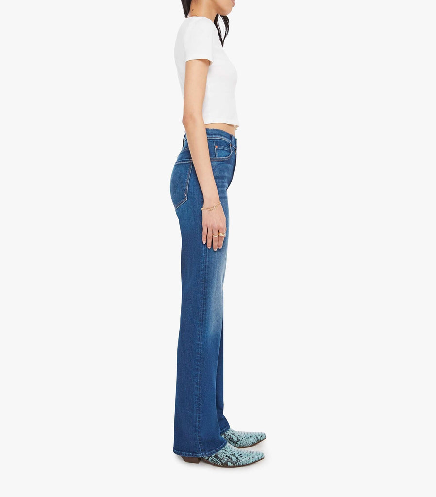 From the brand MOTHER Women's The Kick It Jeans in Troublemaker - abigail fashion