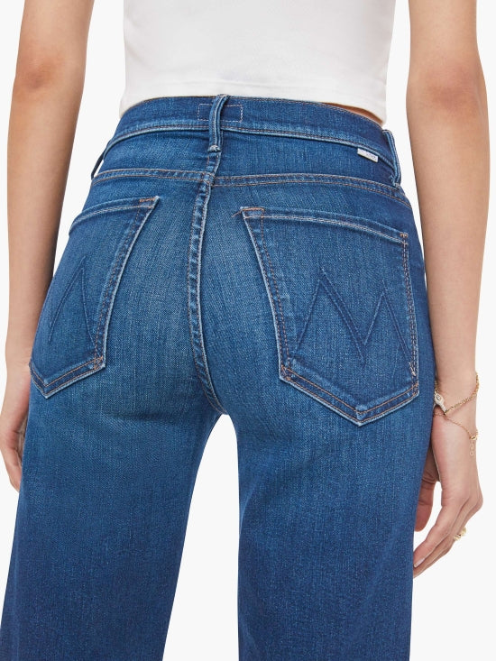 From the brand MOTHER Women's The Kick It Jeans in Troublemaker - abigail fashion