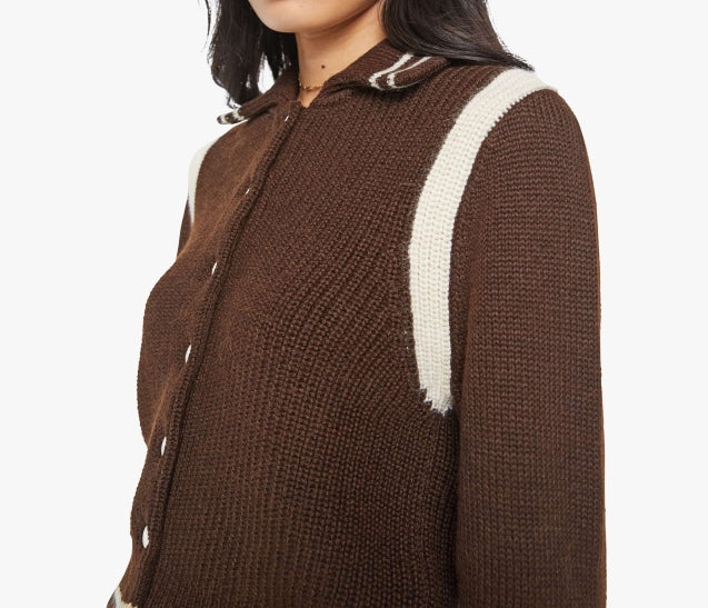 From the brand MOTHER Women's The Little Raquette Top in Little League - abigail fashion