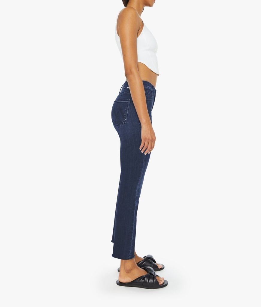 From the brand MOTHER Women's The Mid Rise Dazzler Ankle Jeans in Chip On My Shoulder - abigail fashion
