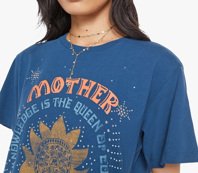 From the brand MOTHER Women's The Rowdy Crewneck Tee in MOTHER Savior - abigail fashion