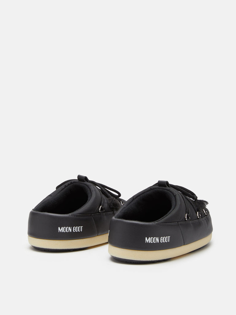 From the brand MoonBoot Women's Evx Mule Nylon slip-on in Black - abigail fashion