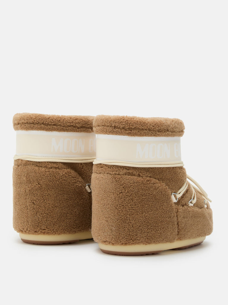 From the brand MoonBoot Women's Icon Low Fleece Boot in Camel - abigail fashion