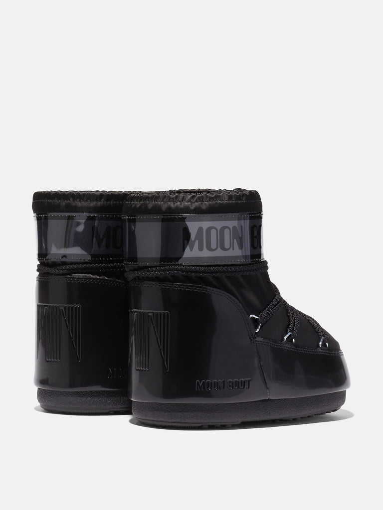 From the brand MoonBoot Women's Icon Low Glance Boot in Black - abigail fashion