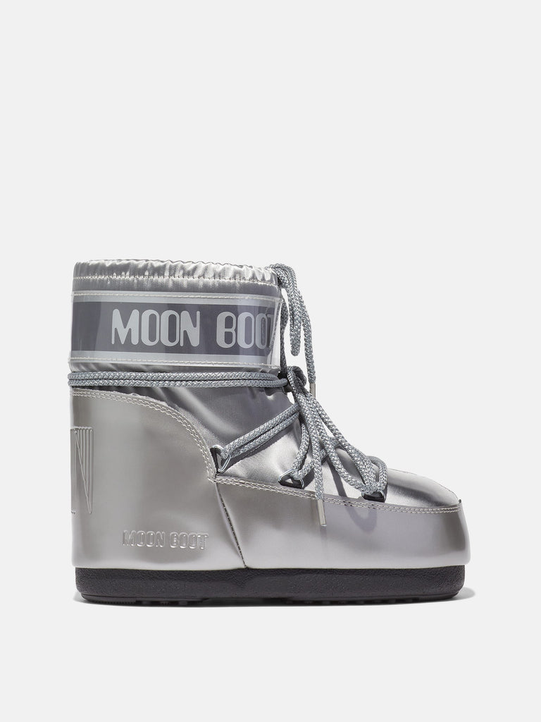 From the brand MoonBoot Women's Icon Low Glance Boot in Silver - abigail fashion