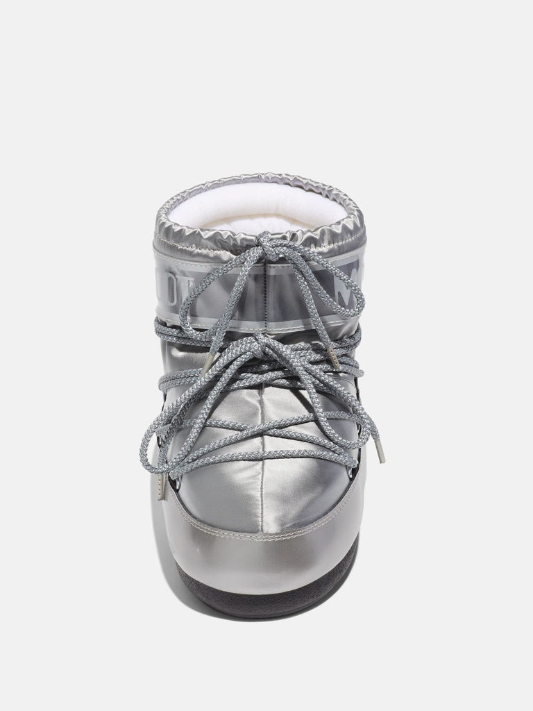 From the brand MoonBoot Women's Icon Low Glance Boot in Silver - abigail fashion