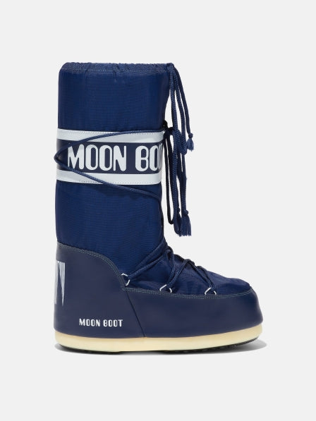 From the brand MoonBoot Women's Icon Nylon Boot in Blue - abigail fashion