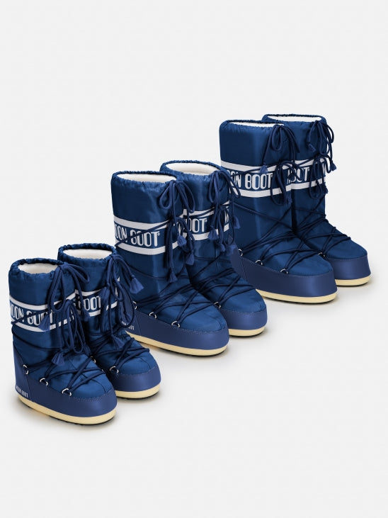 From the brand MoonBoot Women's Icon Nylon Boot in Blue - abigail fashion