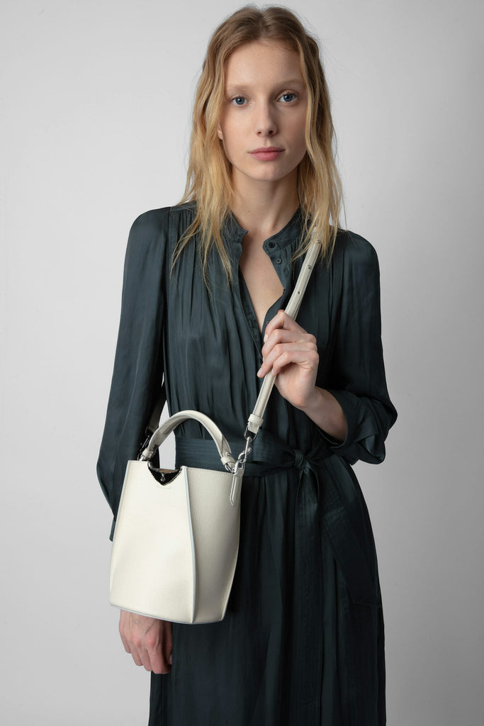 Zadig & Voltaire Borderline Bucket Grained Leather Bag Flash abigail fashion