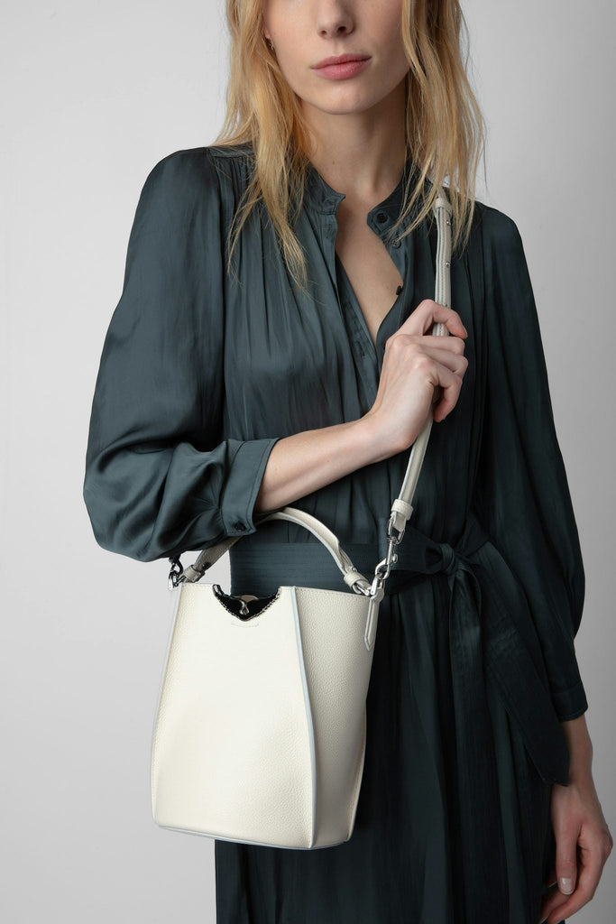 Zadig & Voltaire Borderline Bucket Grained Leather Bag Flash abigail fashion