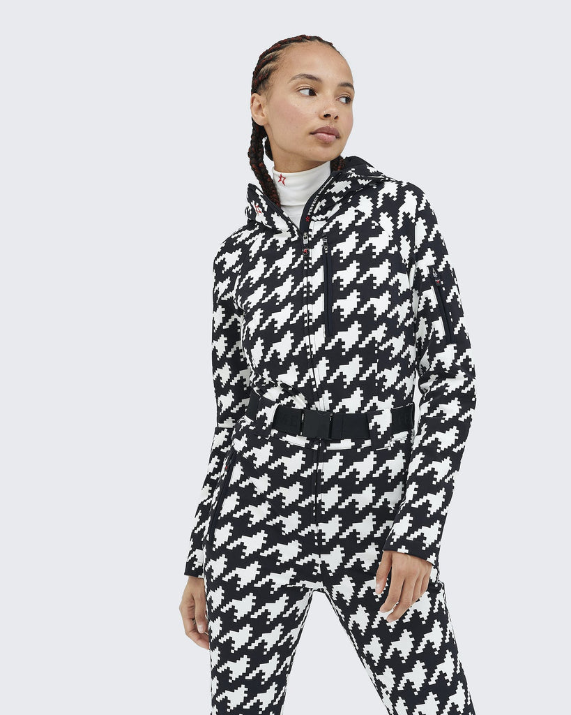 Perfect Moment Allos One Piece Houndstooth - Black/Snow White Bach&Co