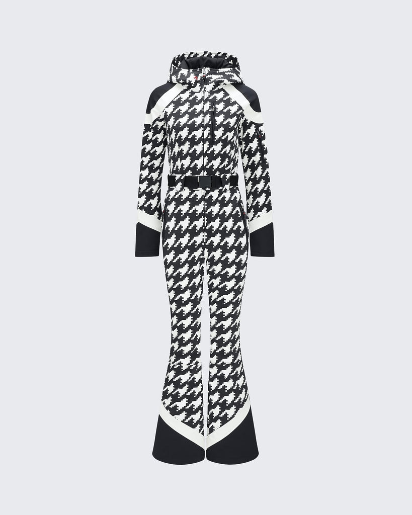 Perfect Moment Allos One Piece Houndstooth - Black/Snow White Bach&Co