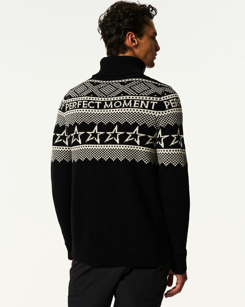 From the brand Perfect Moment Men's Fairisle Sweater in Black - abigail fashion
