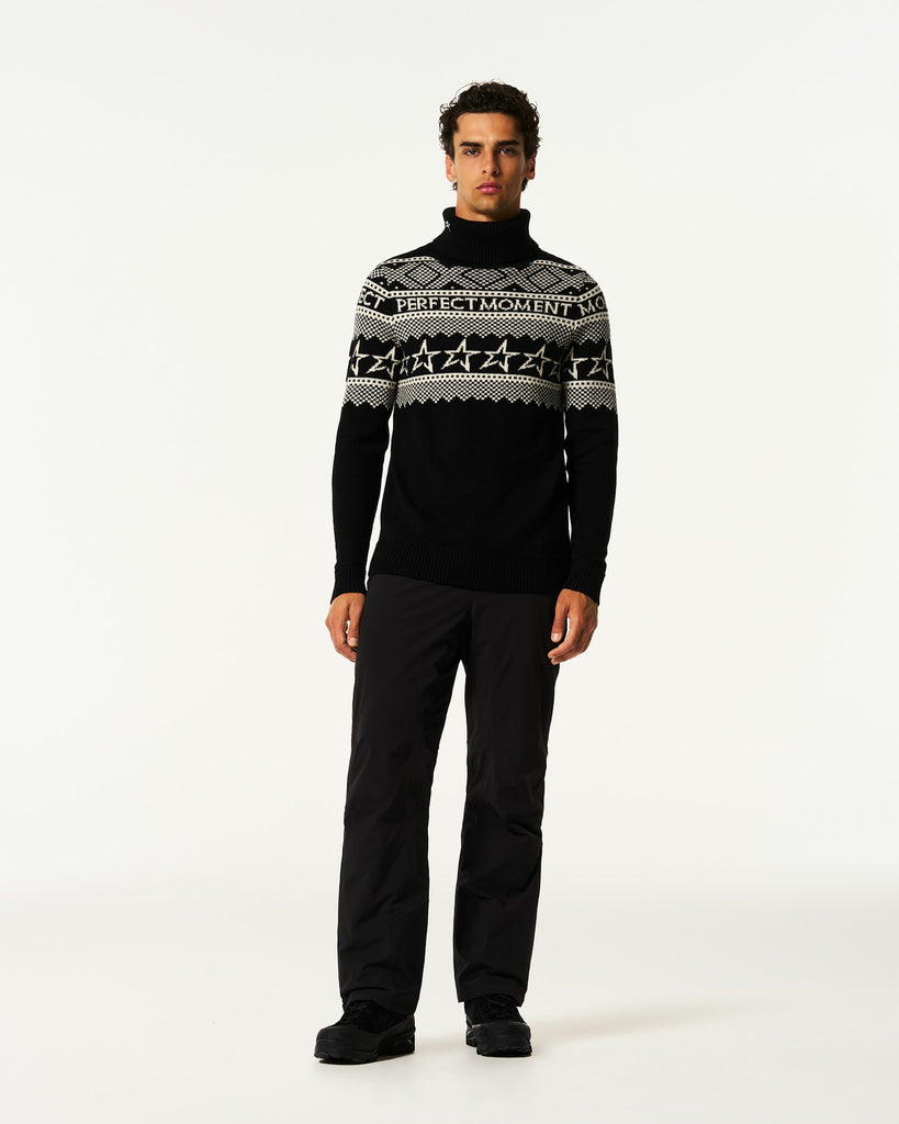 From the brand Perfect Moment Men's Fairisle Sweater in Black - abigail fashion