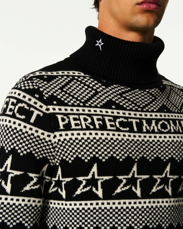 From the brand Perfect Moment Men's Fairisle Sweater in Black - abigail fashion
