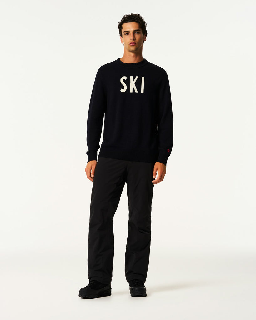 From the brand Perfect Moment Men's Ski Sweater in Dark Charcoal Blue - abigail fashion