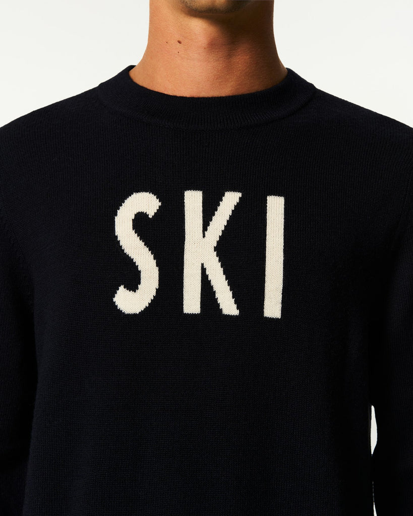 From the brand Perfect Moment Men's Ski Sweater in Dark Charcoal Blue - abigail fashion