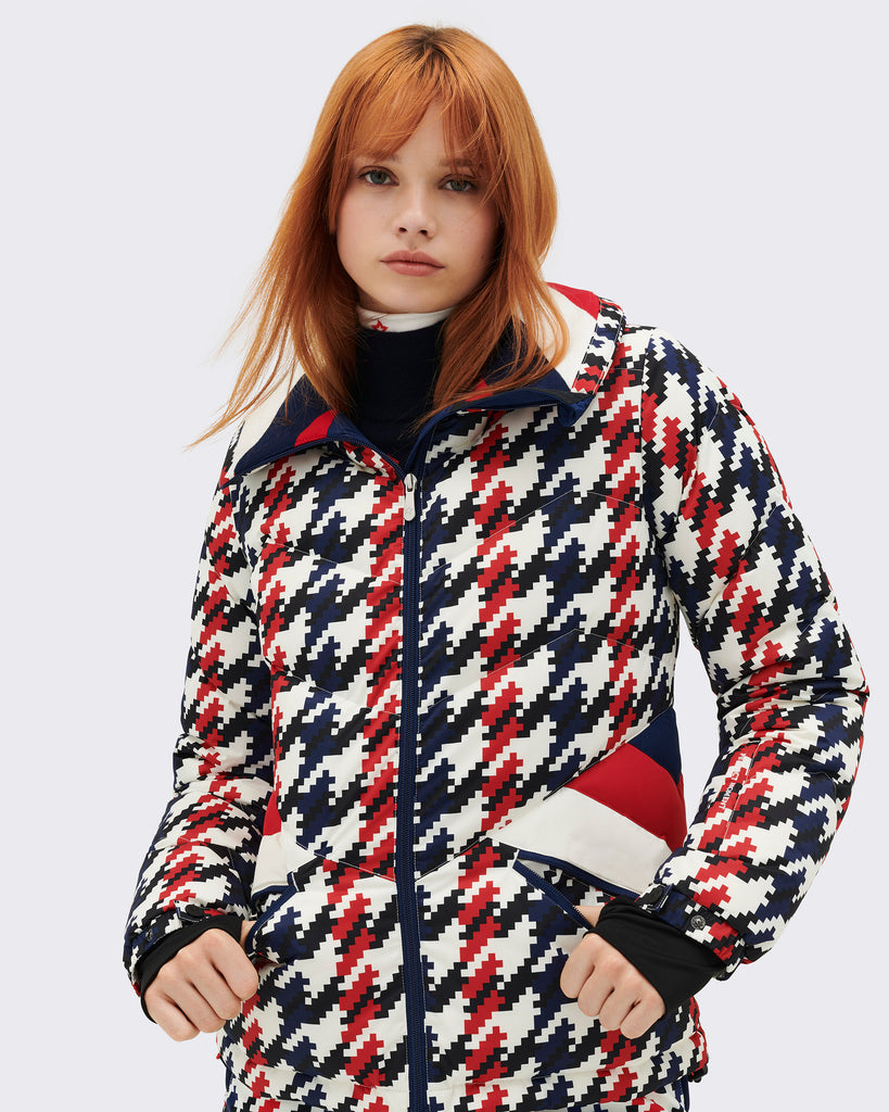 Perfect Moment Ski Duvet Jacket Houndstooth Bach&Co