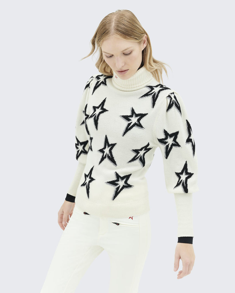 Perfect Moment Star Dust Balloon Sleeve Sweater Snow White Star Dust Bach&Co