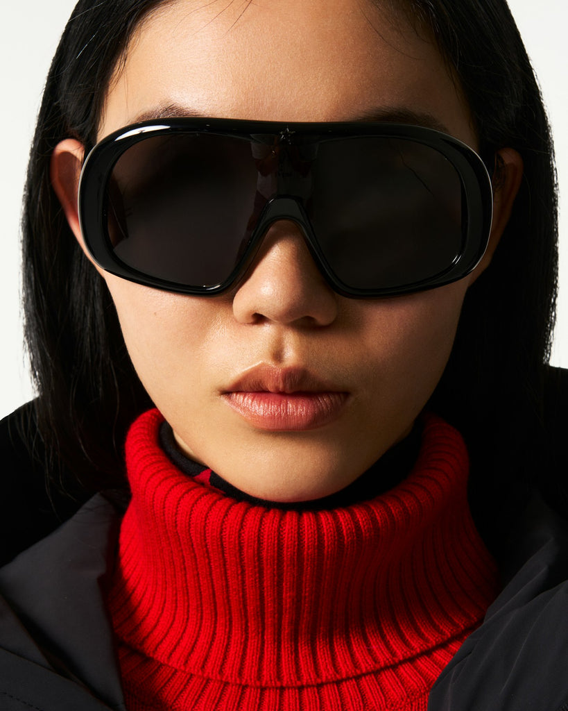 From the brand Perfect Moment Unisex Racer Sunglasses in Black - abigail fashion