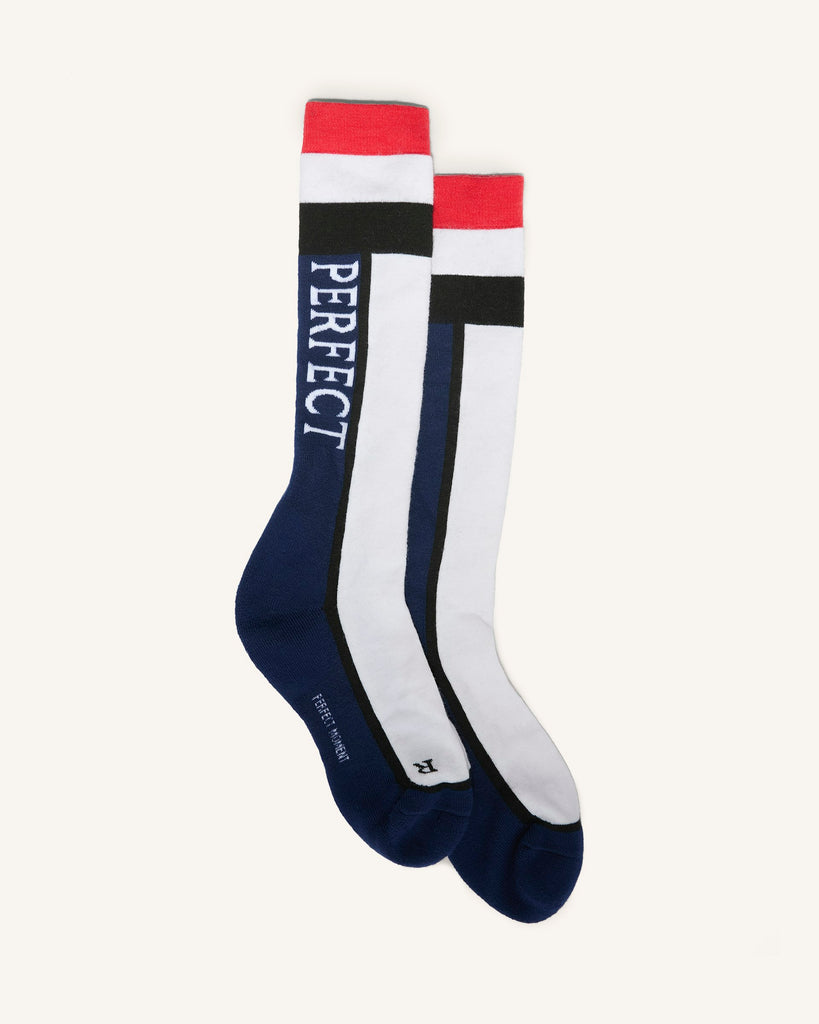 From the brand Perfect Moment Unisex Ski Sock in Black/White/Red - abigail fashion