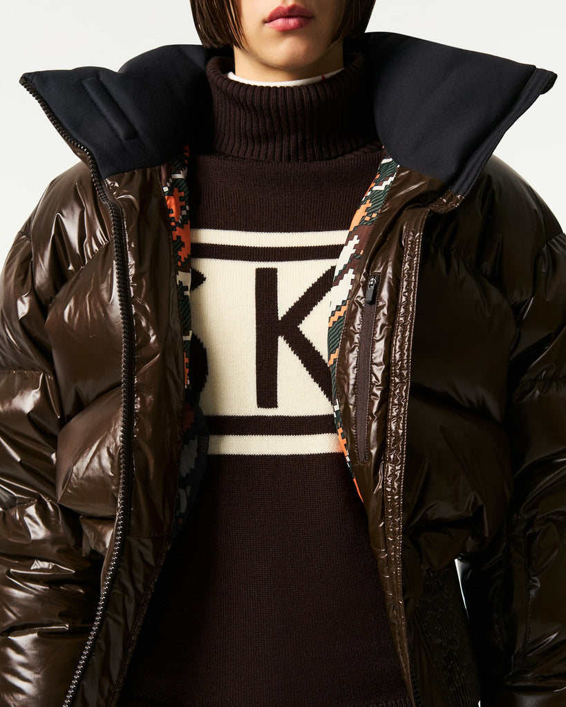 From the brand Perfect Moment Women's Auretta Ski Jacket in Chocolate - abigail fashion