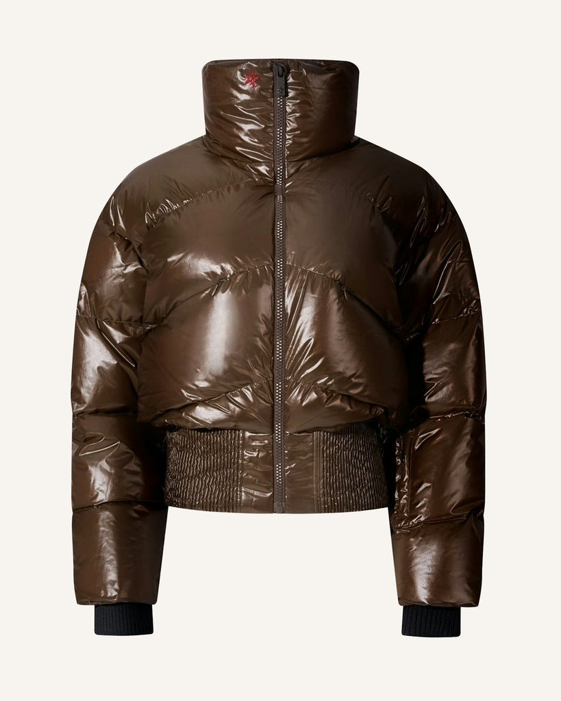 From the brand Perfect Moment Women's Auretta Ski Jacket in Chocolate - abigail fashion