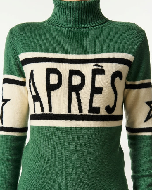 From the brand Perfect Moment Women's Schild Sweater 'Apres' in Parisian Green - abigail fashion