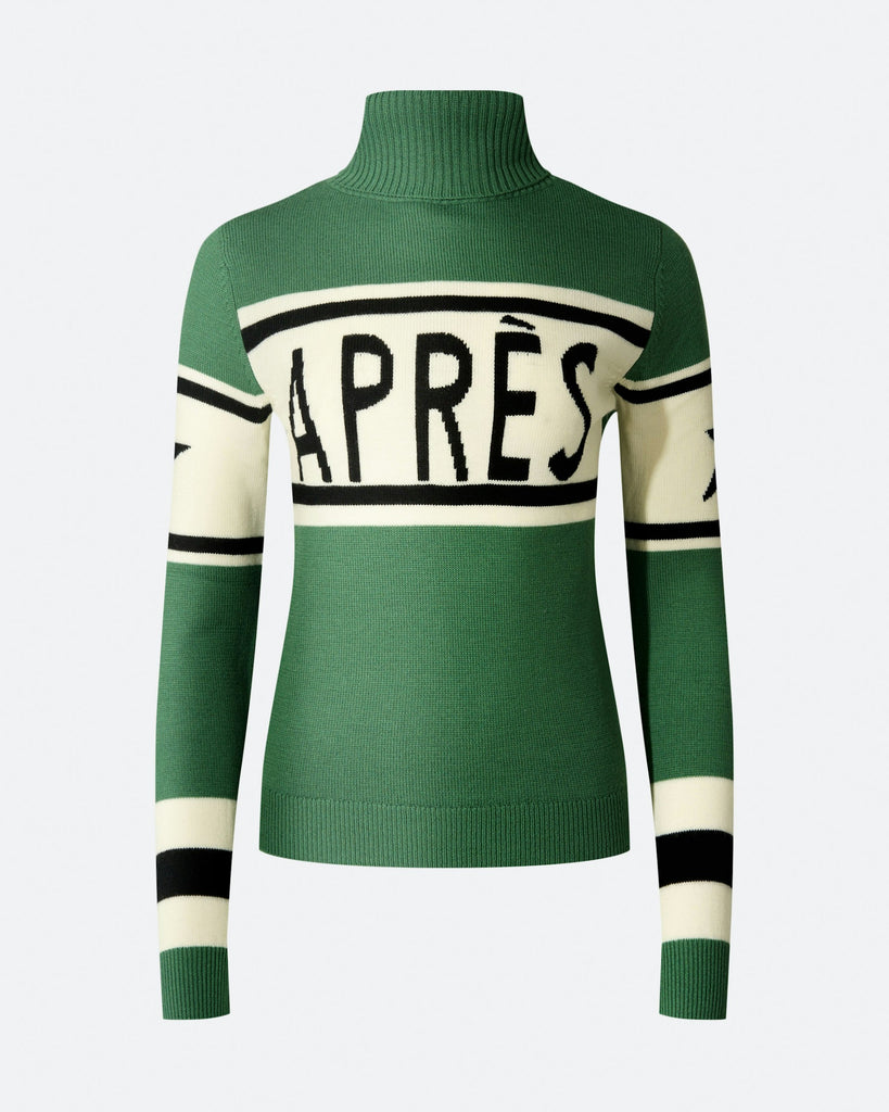 From the brand Perfect Moment Women's Schild Sweater 'Apres' in Parisian Green - abigail fashion