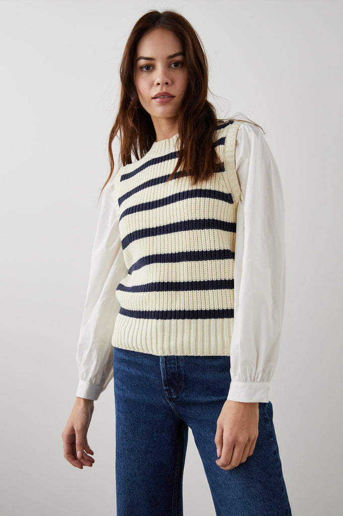 Rails Bambi Sweater Ivory Navy Stripe Bach&Co