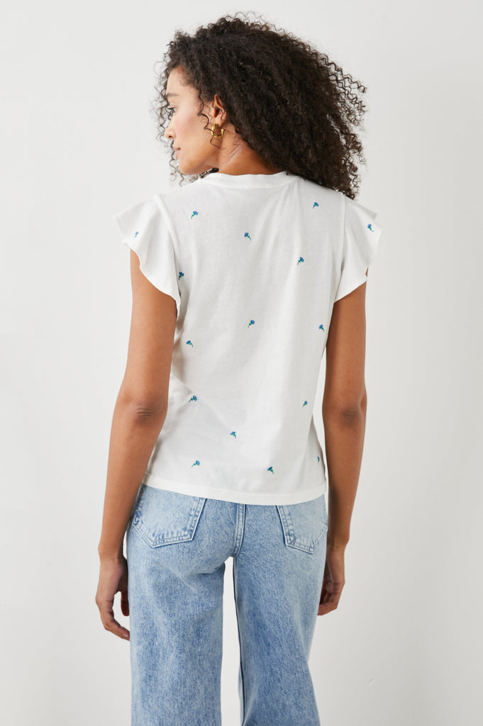 Rails Birdie Top Blue Bud Embroidery Bach&Co