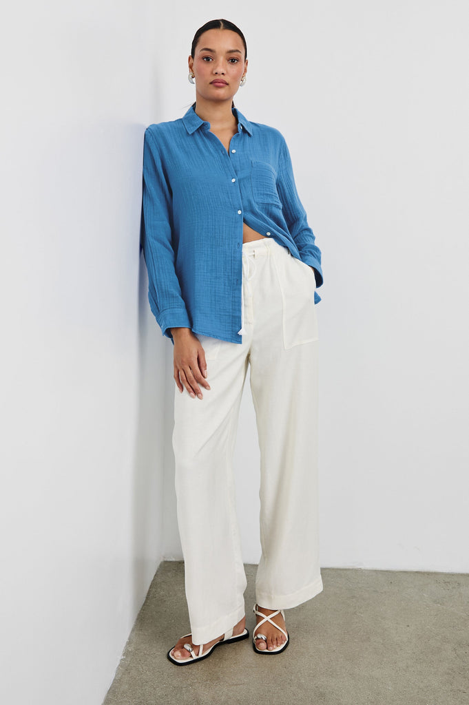 Rails Ellis Shirt French Blue abigail fashion