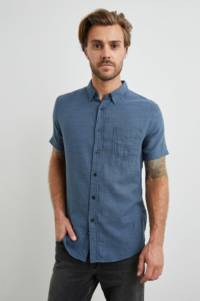 Rails Fairfax Shirt Sea Blue abigail fashion