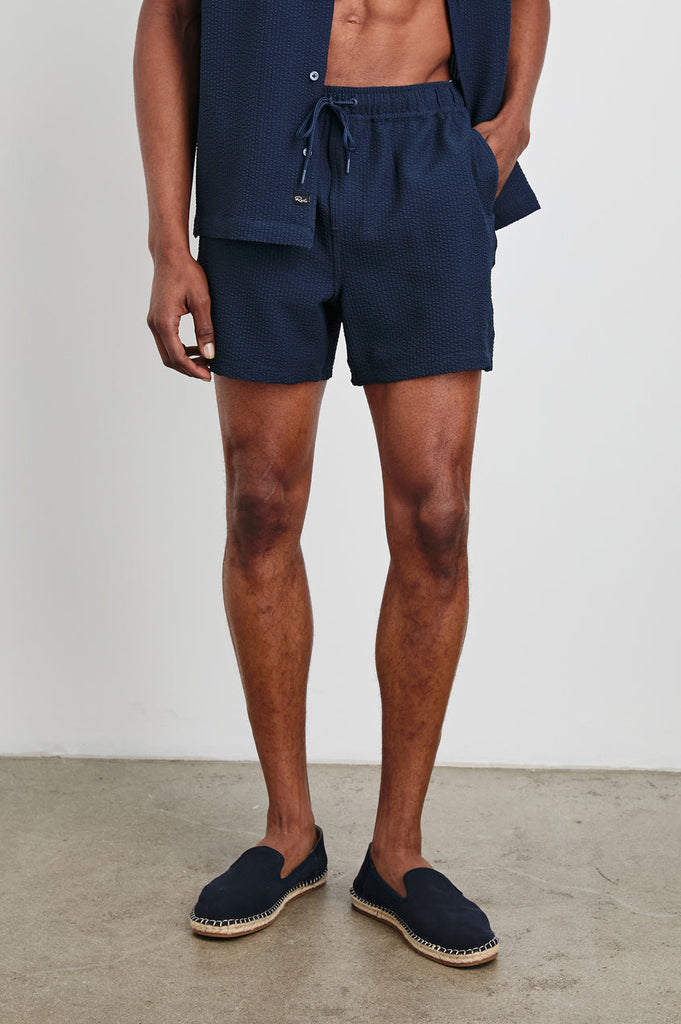 Rails La Brea Swim Short Navy Seersucker abigail fashion