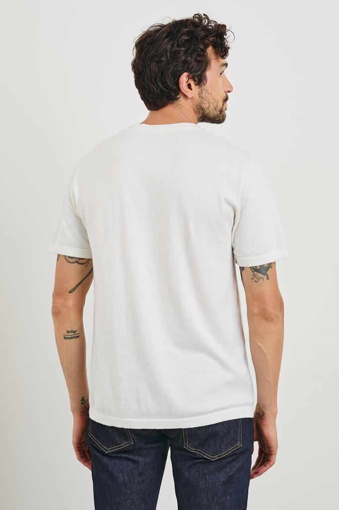 From the brand Rails Men's Mason Cotton Cashmere T-Shirt in Cream - abigail fashion